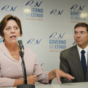 A governadora Rosalba Ciarlini e Josué da Silva, da Coteminas