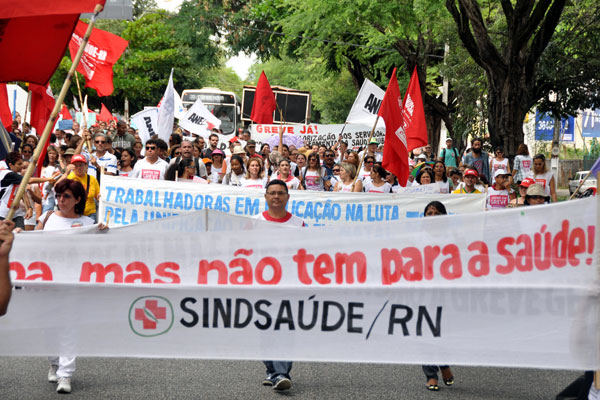 Resultado de imagem para greve saude rn