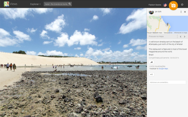 Passeio é feito através de uma série de fotografias feitas nas ruas da cidade e nos pontos turísticos. (Foto: reprodução Google)