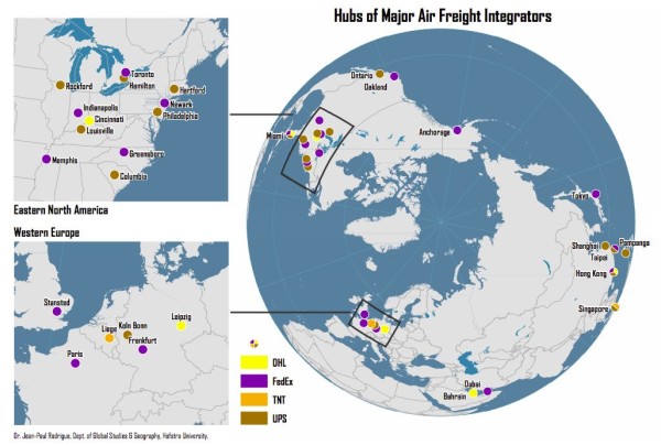 Hubs de carga Mundo JPRodrigue